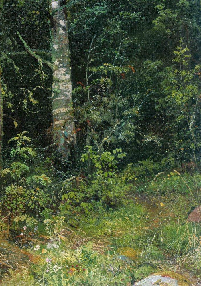 Birke und Bergasche 1878 klassische Landschaft Ivan Ivanovich Ölgemälde